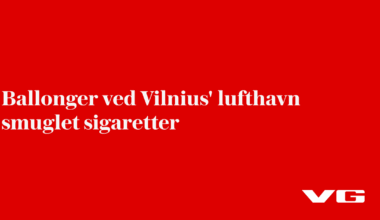 Ballonger ved Vilnius' lufthavn smuglet sigaretter