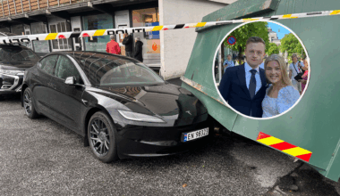 Uværet Amy, Mannsverk | Container blåste over Teslaen deres: – Vi hadde akkurat kjøpt den!