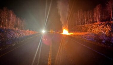 Trafikkmeldinger, Politi | Brann i kjøretøy på Krokstrand – E6 åpnet igjen