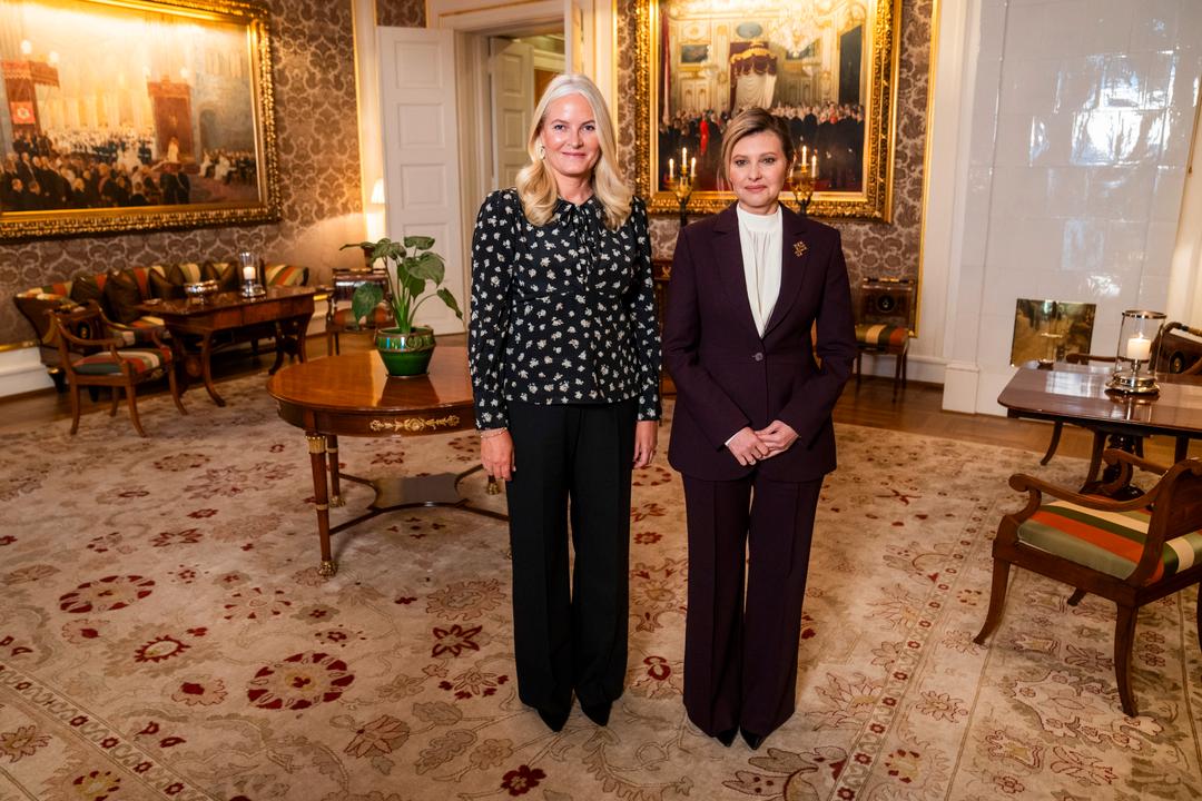 Ukrainas førstedame besøker slottet