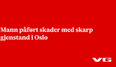 Mann påført skader med skarp gjenstand i Oslo