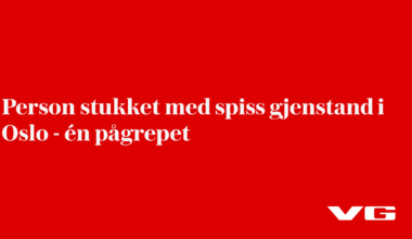 Person stukket med spiss gjenstand i Oslo