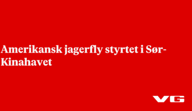 Amerikansk jagerfly styrtet i Sør-Kinahavet