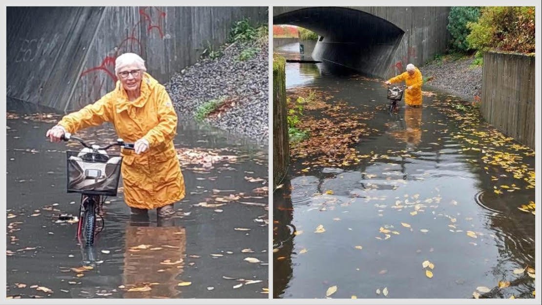 Steinkjer sentrum, Samferdsel | Plutselig sto Gunn Solfrid med vann til langt over knærne