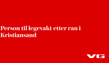 Person til legevakt etter ran i Kristiansand