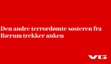 Terrordømt søster trekker anke