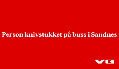 Person knivstukket på buss i Sandnes