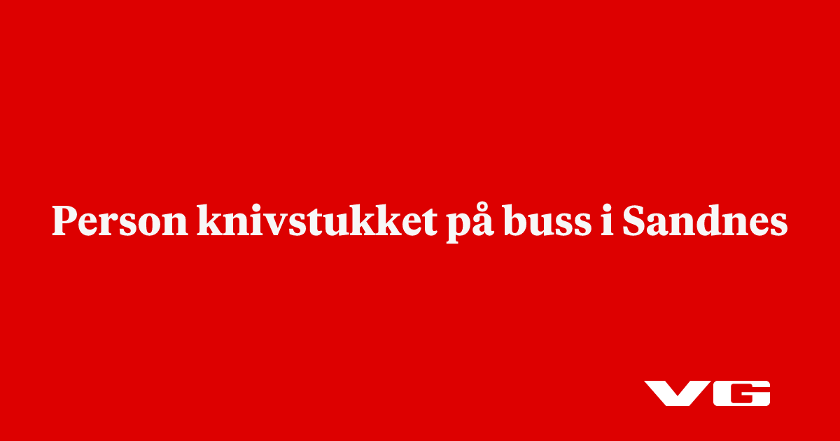 Person knivstukket på buss i Sandnes