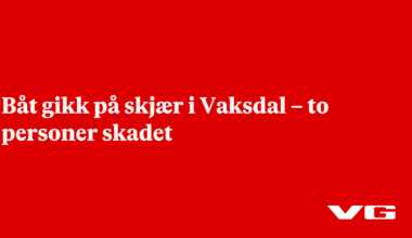 Båt gikk på skjær i Vaksdal – to personer skadet