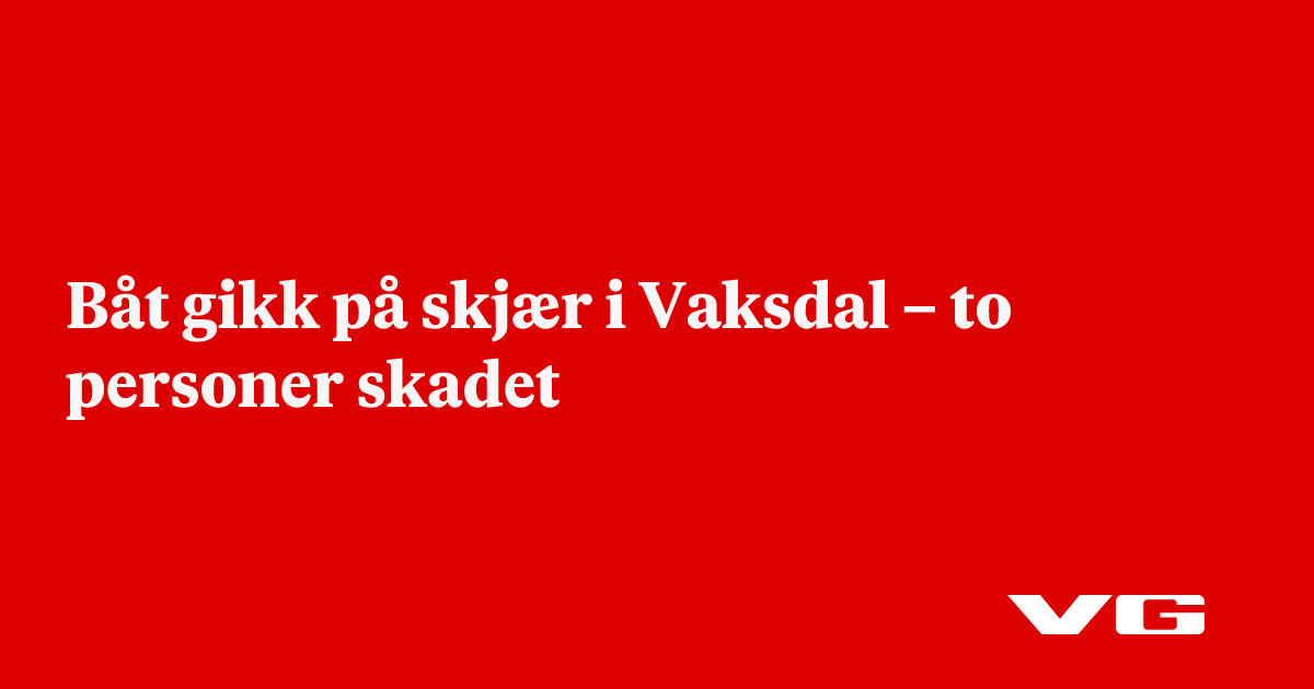 Båt gikk på skjær i Vaksdal – to personer skadet