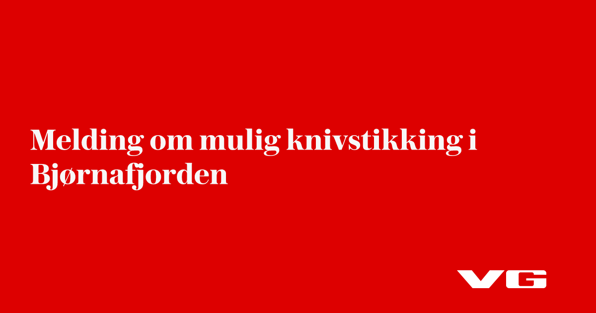 Melding om mulig knivstikking i Bjørnafjorden