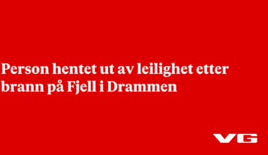 Person hentet ut av leilighet etter brann på Fjell i Drammen