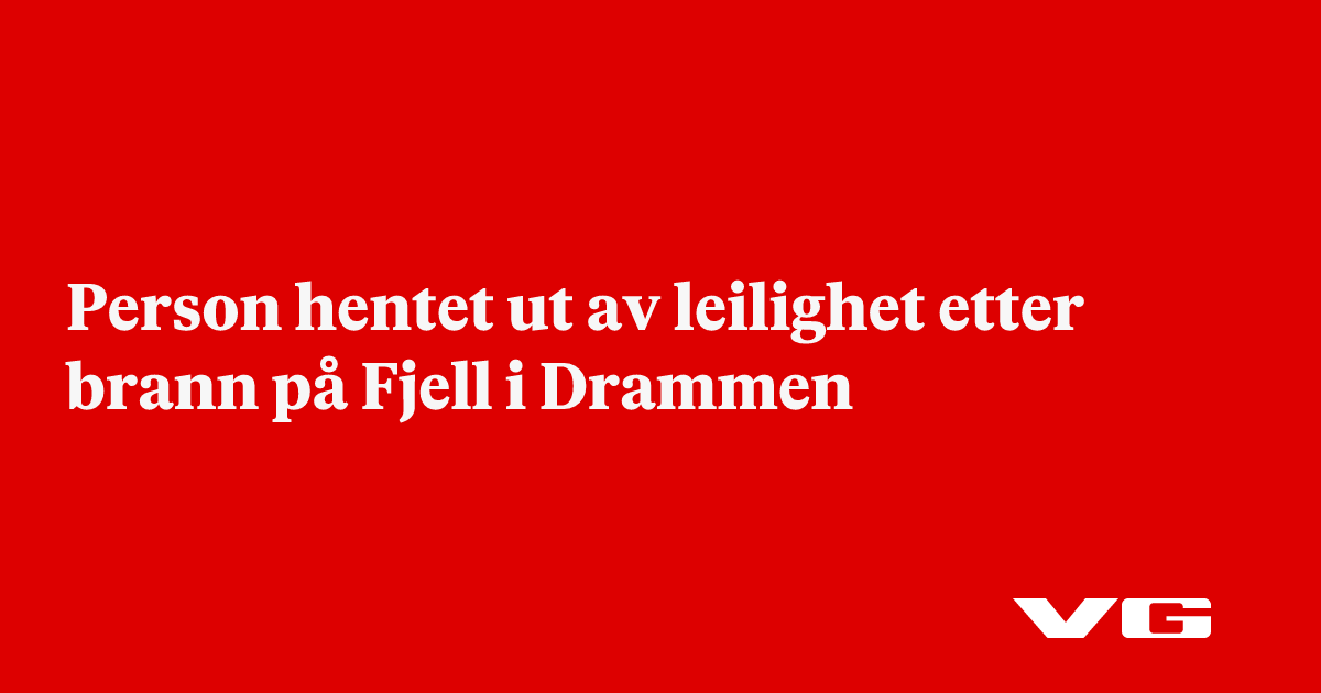Person hentet ut av leilighet etter brann på Fjell i Drammen