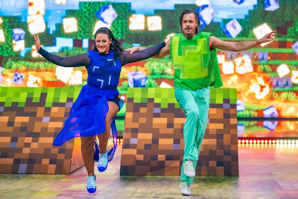 Viggo Venn og Rikke Lund opptrer under generalprøven til program 4 av Skal vi danse 2025.
Foto: Thomas Andersen / TV 2