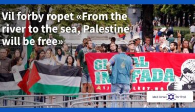 Vil forby ropet «From the river to the sea, Palestine will be free»