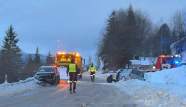 Politi, Trafikkulykke | Front-mot-front-ulykke på E6 ved Finneidfjord