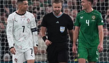 Marerittkveld for Cristiano Ronaldo – utvist i Portugals 0-2-tap mot Irland
