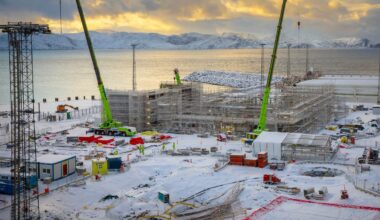 Snøhvit Future-prosjektet er halvferdig. Det skal både elektrifisere anlegget og øke utvinningen. Bildet er fra februar i år.