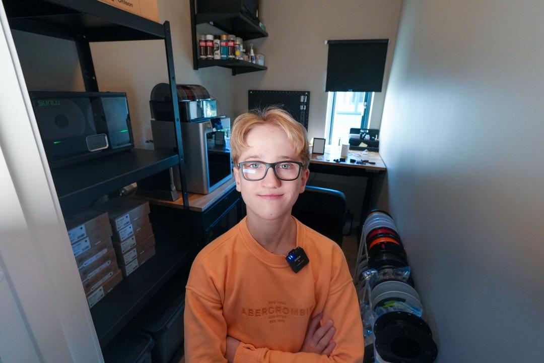 15 år gamle Brynjar Reynisson vil starte egen 3D-printbedrift