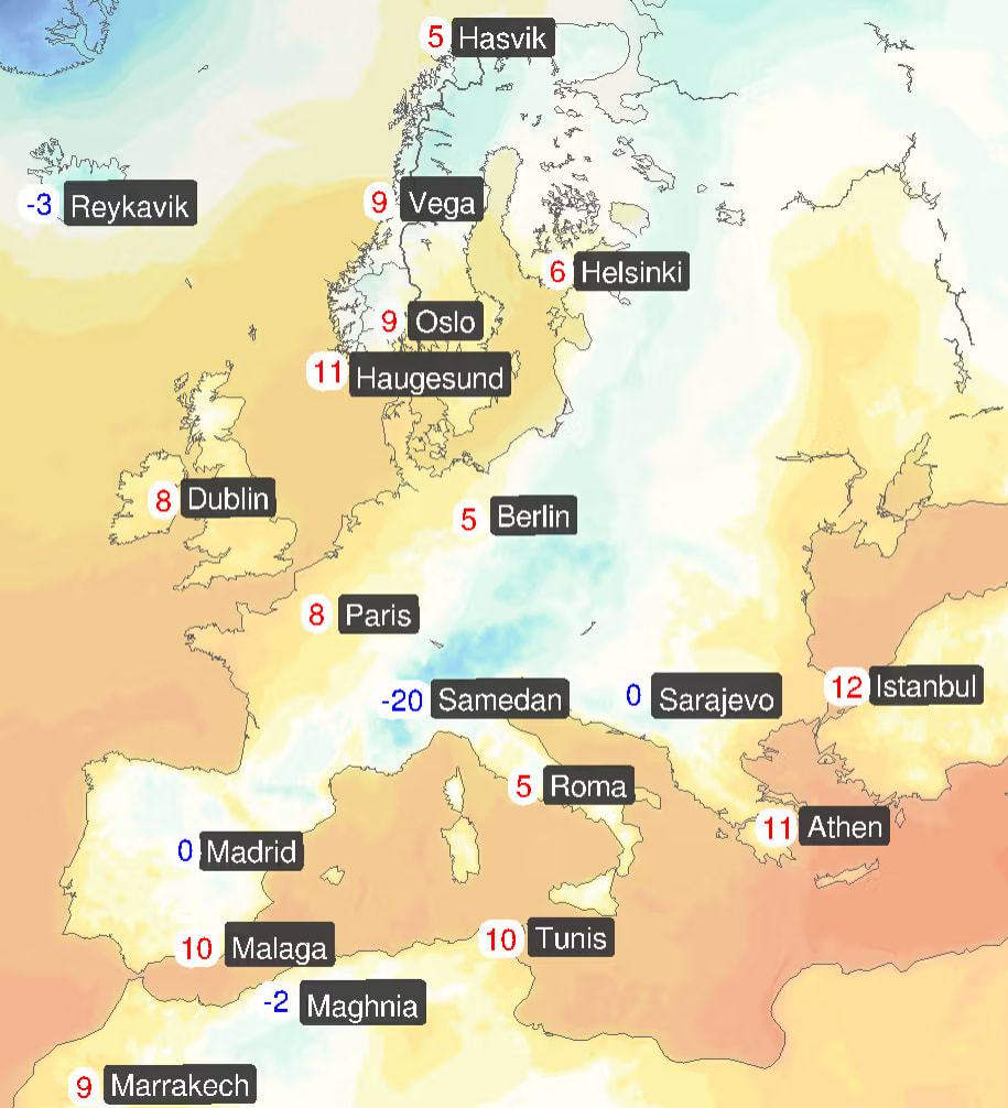 Oslo er en av de varmeste hovedstedene i Europa i dag