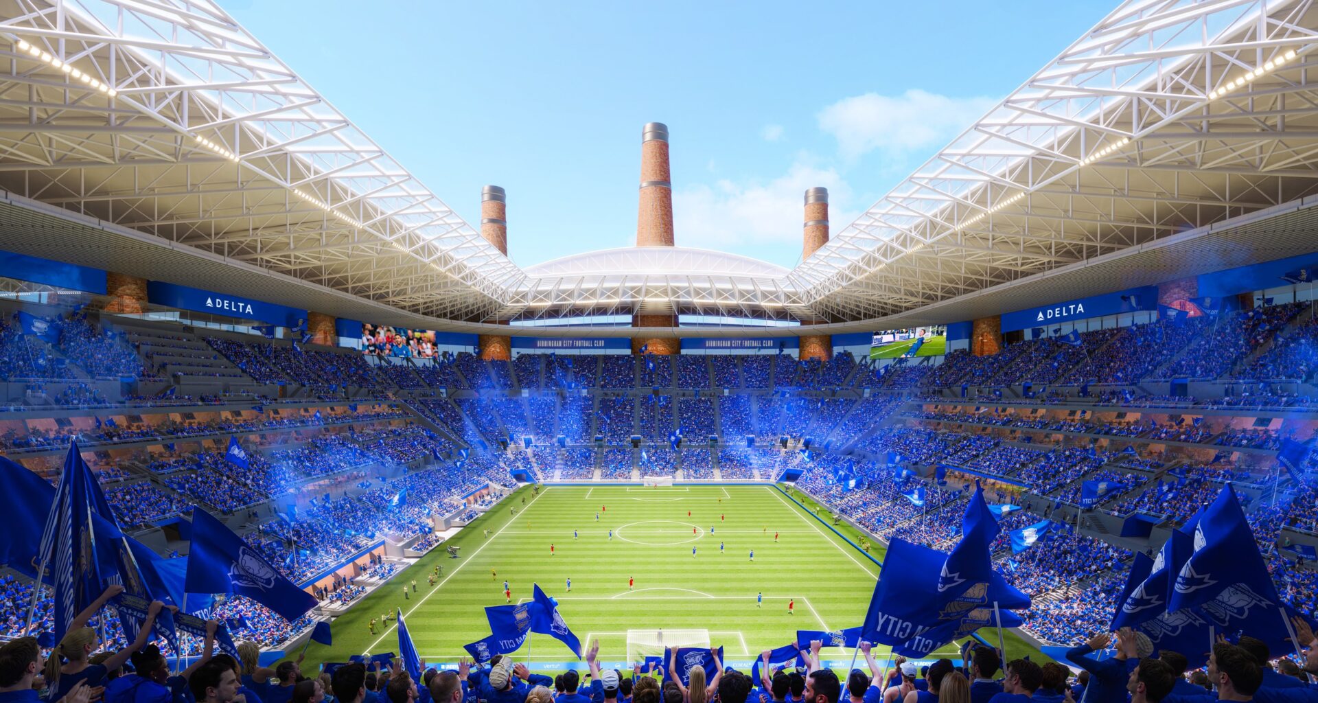 Birmingham Citys nye stadion skal hylle byens industrielle fortid med 12 "skorsteiner" -
