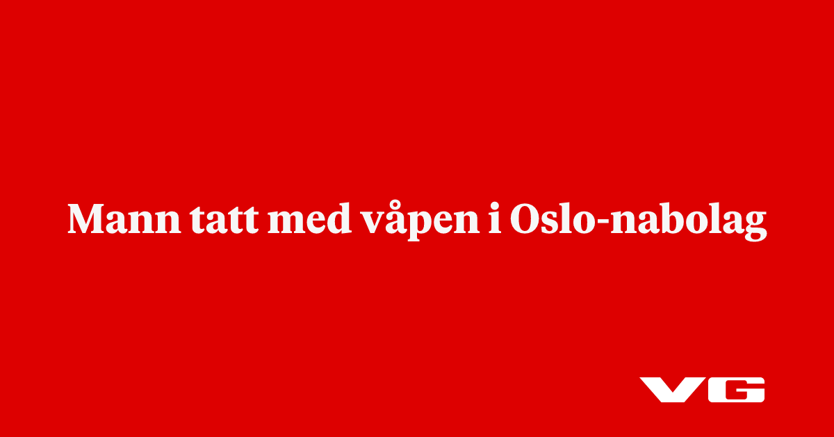 Mann tatt med våpen i Oslo-nabolag