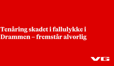 Tenåring skadet i fallulykke i Drammen – fremstår alvorlig