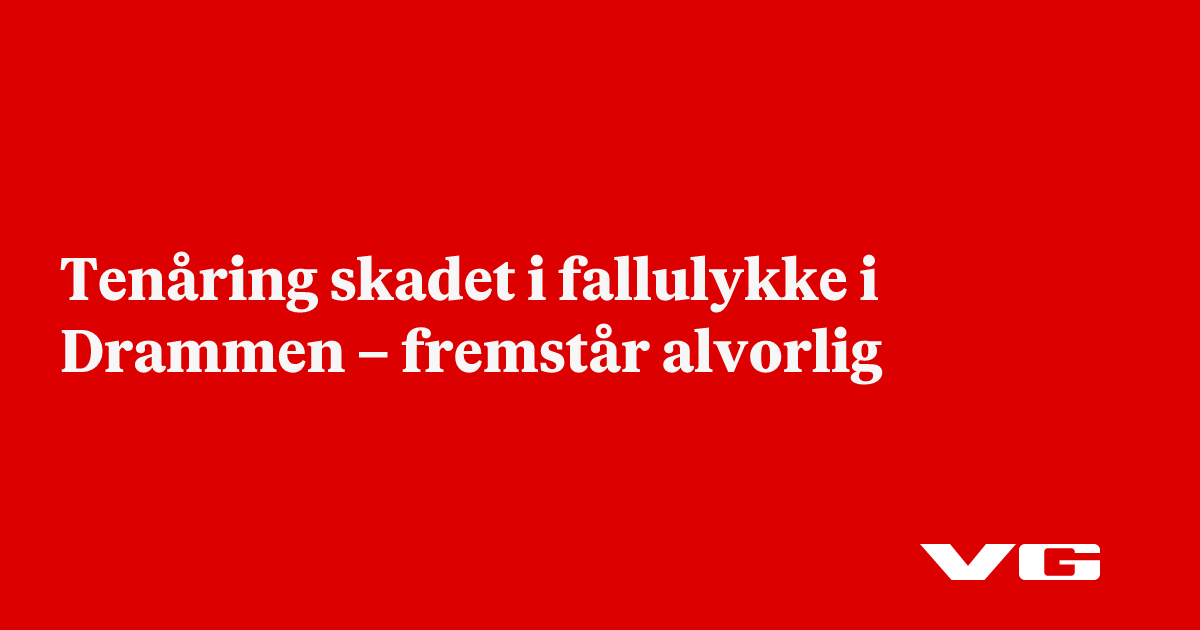 Tenåring skadet i fallulykke i Drammen – fremstår alvorlig