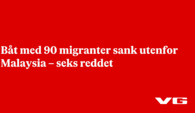 Båt med 90 migranter sank utenfor Malaysia – seks reddet