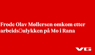 Frode Olav Møllersen omkom etter arbeids­ulykken på Mo i Rana