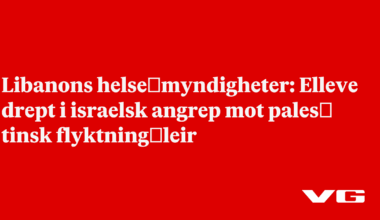 Elleve drept i israelsk angrep mot pales­tinsk flyktning­leir