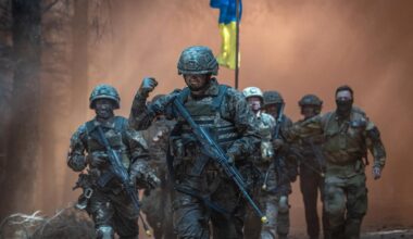 Ukrainske soldater trener i England