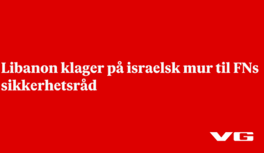 Libanon klager på israelsk mur til FNs sikkerhetsråd