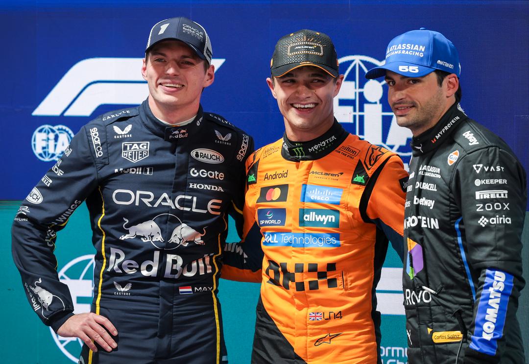 Norris foran Verstappen i kaotisk kvalifisering