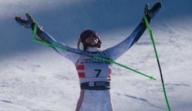 Thea Louise Stjernesund på pallen i storslalåmen i Copper Mountain – Alice Robinson fra New Zealand vant