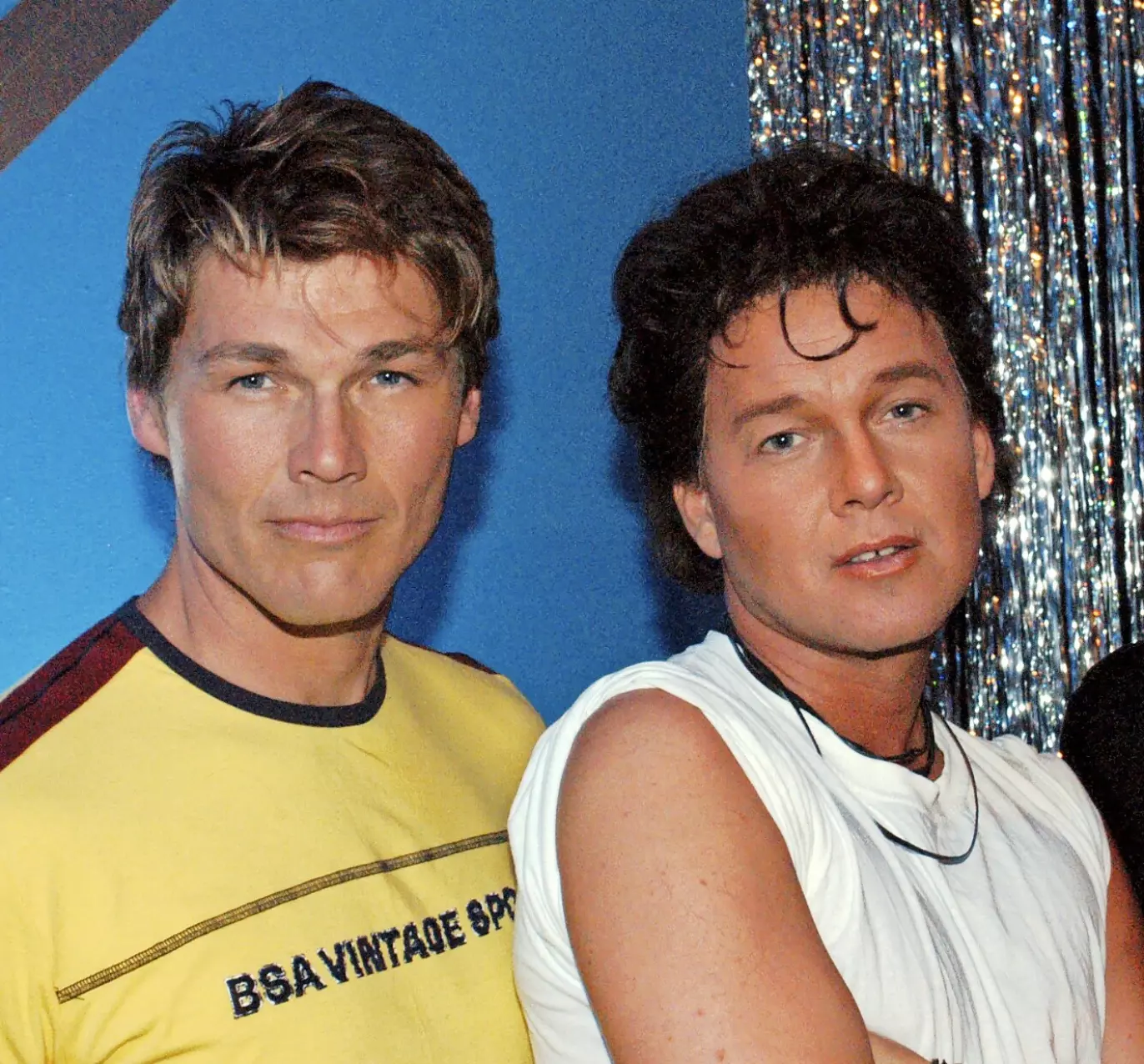 PARODI: Kristian har parodiert mange gjennom sin lange karriere. Her med Morten Harket (til venstre!). Foto: TVNorge