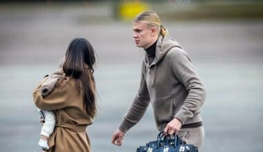 Erling Braut Haaland bader i dyre vesker. Denne gang kom han til Norge med en Hermès Birkin HAC Rock 40.
