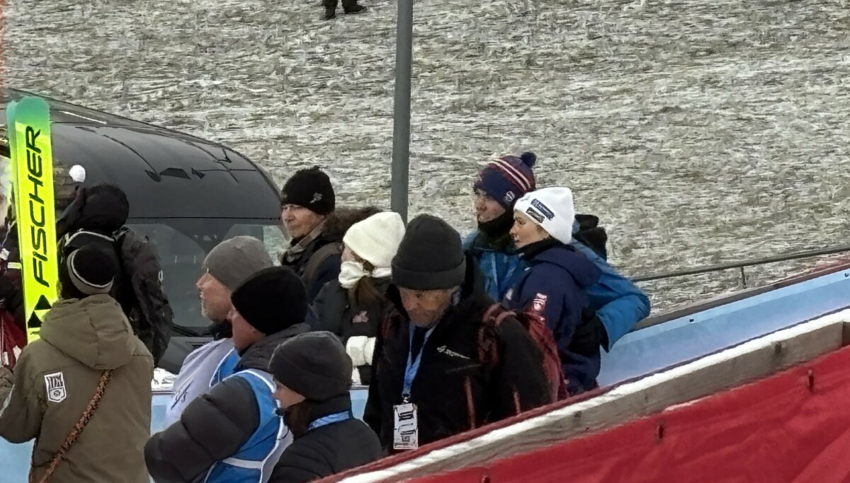 Silje Opseth fikk trøst av kjæresten Mathias Harstad på Lillehammer.