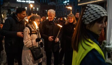 Jonas Gahr Støre deltok søndag i en markering som Det mosaiske trossamfunn har tatt avstand fra.
