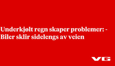 Underkjølt regn skaper problemer: - Biler sklir sidelengs av veien