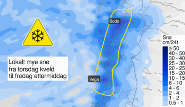 Nyheter, Vær | Varsler store mengder med snø – her er den spesielle årsaken - Avisa Nordland