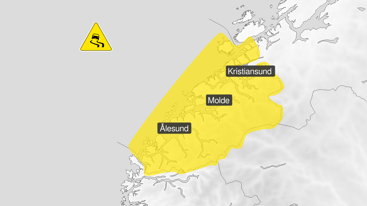 Vær, Gult farevarsel | Frykter glatte veier: Har sendt ut farevarsel