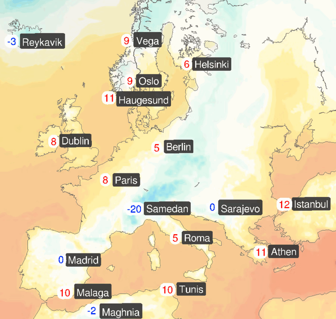 Oslo er en av de varmeste hovedstedene i Europa