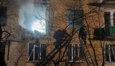 Russisk luftangrep mot Kyiv