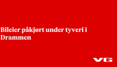 Bileier påkjørt under tyveri i Drammen