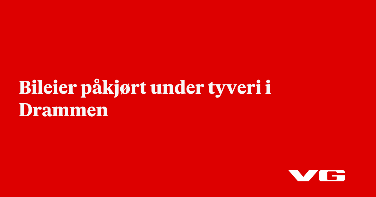 Bileier påkjørt under tyveri i Drammen