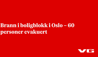 Brann i leilighet i Oslo – personer evakuert