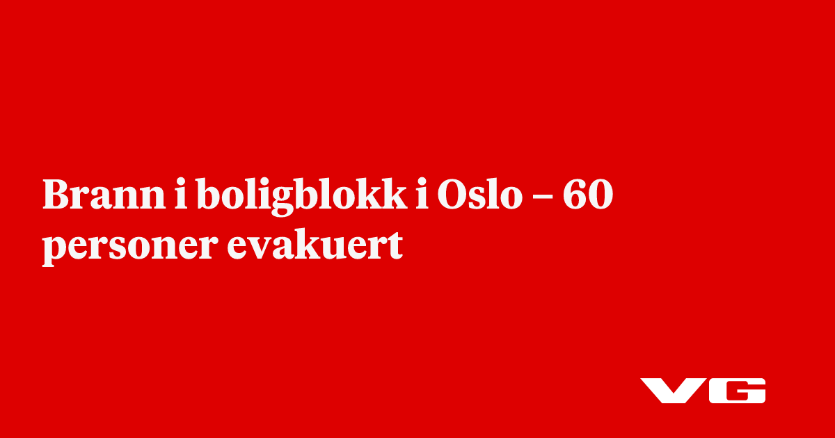 Brann i leilighet i Oslo – personer evakuert