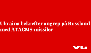 Ukraina bekrefter angrep på Russland med ATACMS-missiler