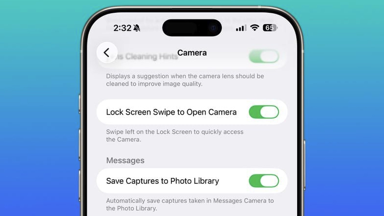 Lock Screen Swipe to Open Camera-bryteren i iOS 26.1.